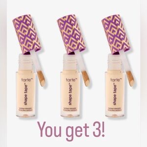 Tarte Shape Tape Concealer 125 Fair Bundle Of 3!! Travel Size